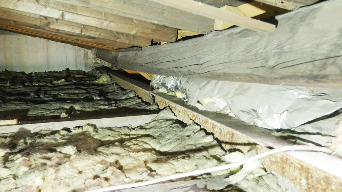 Durchhängende Holzdachpfette Bestand